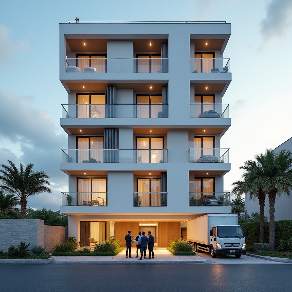 Building construction completion marking the transition to operational phase